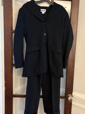 LOFT Vintage Black Pants Suit, Size 6